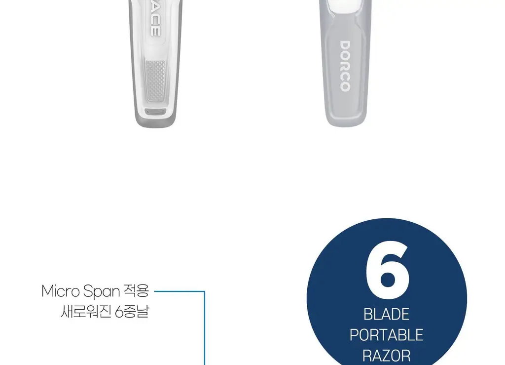 도루코 PACE6 Plus 휴대용 면도기 [1개입/3개입] 상세페이지 4